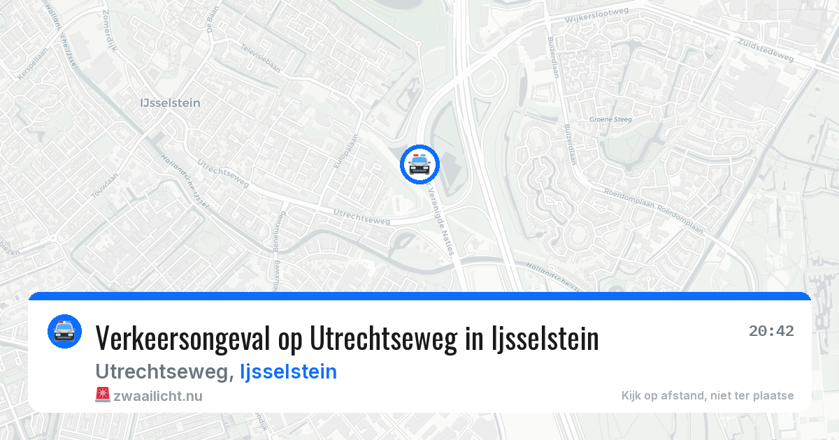 Verkeersongeval op Utrechtseweg in Ijsselstein — 22 apr 2026