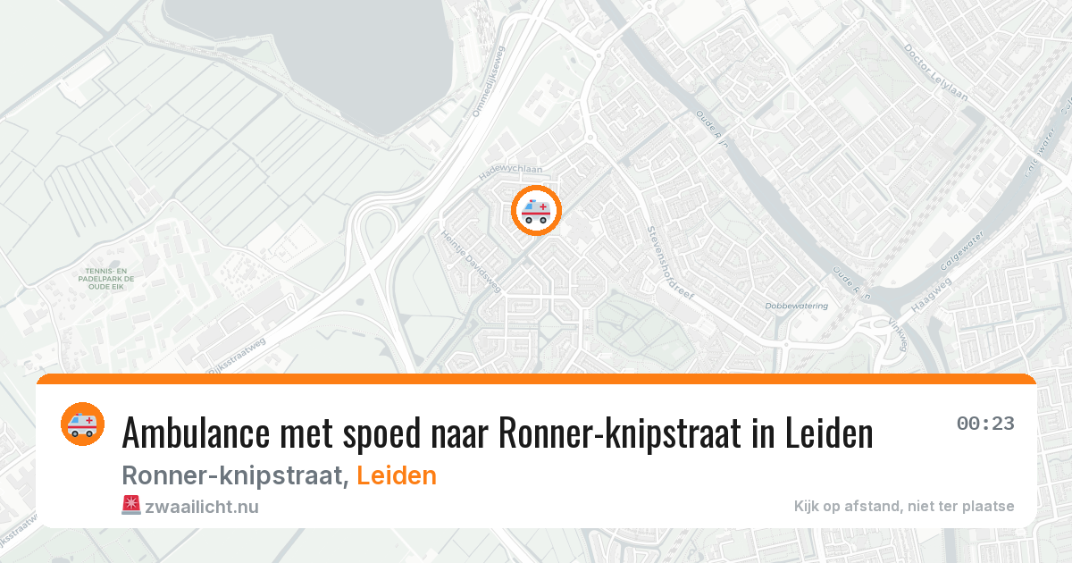 Ambulance met spoed naar Ronner-knipstraat in Leiden — 7 mrt 2026