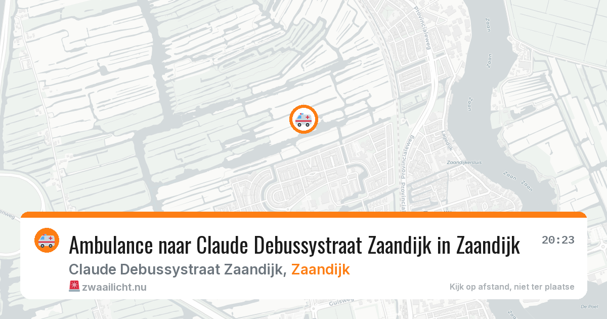 Ambulance naar Claude Debussystraat Zaandijk in Zaandijk — 19 jul 2026