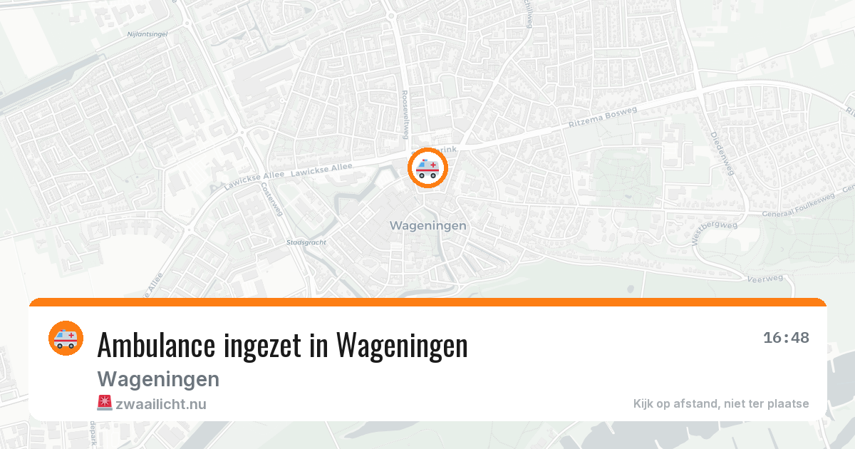 Ambulance ingezet in Wageningen — 14 jul 2026