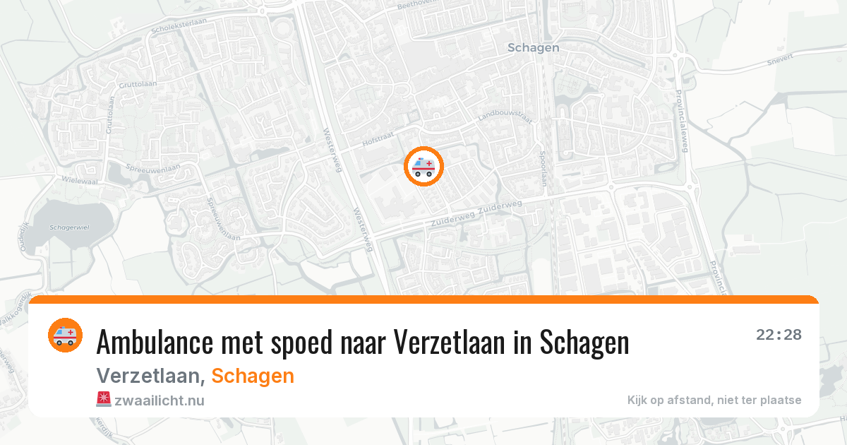 Ambulance met spoed naar Verzetlaan in Schagen — 12 apr 2026