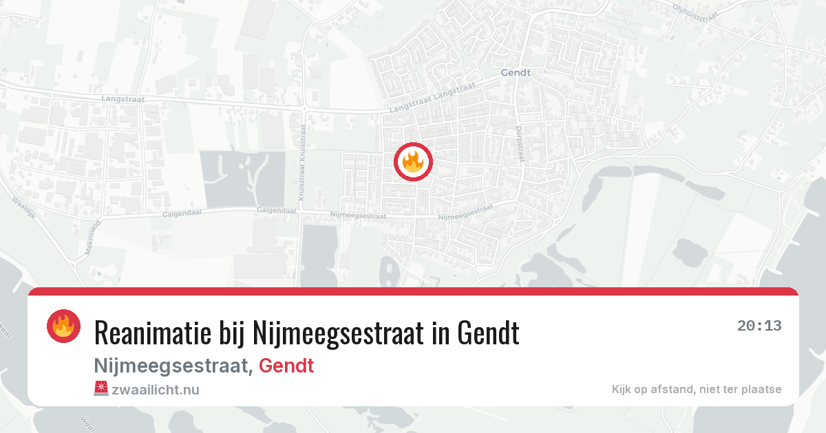 Reanimatie bij Nijmeegsestraat in Gendt — 30 mei 2026
