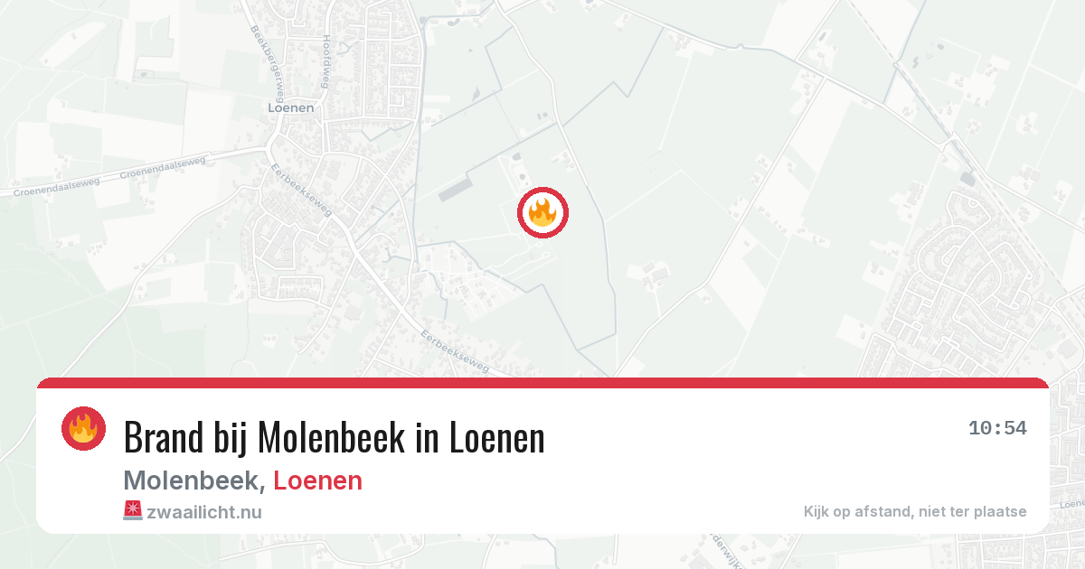 Brand bij Molenbeek in Loenen — 15 mrt 2026