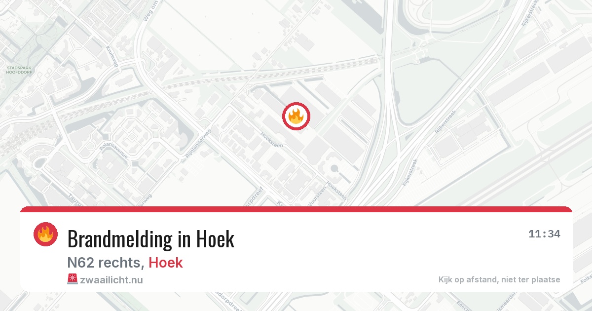 Brandmelding in Hoek — 29 apr 2026