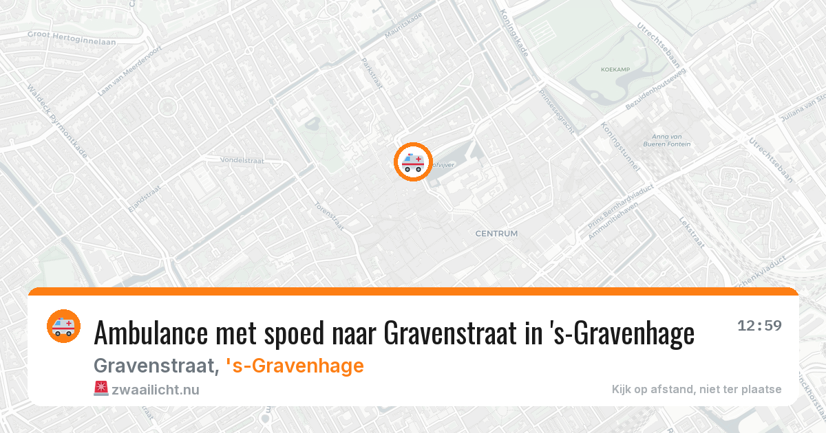 Ambulance met spoed naar Gravenstraat in 's-Gravenhage — 21 jan 2026