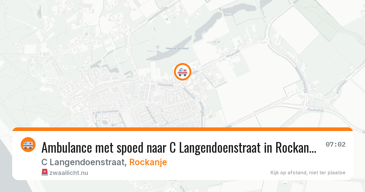 Ambulance met spoed naar C Langendoenstraat in Rockanje — 6 apr 2026