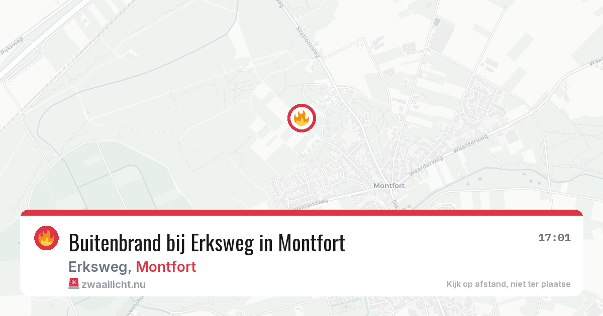 Buitenbrand bij Erksweg in Montfort — 21 mrt 2026