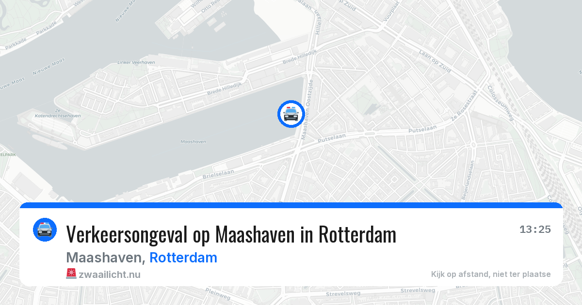 Verkeersongeval op Maashaven in Rotterdam — 13 jul 2026