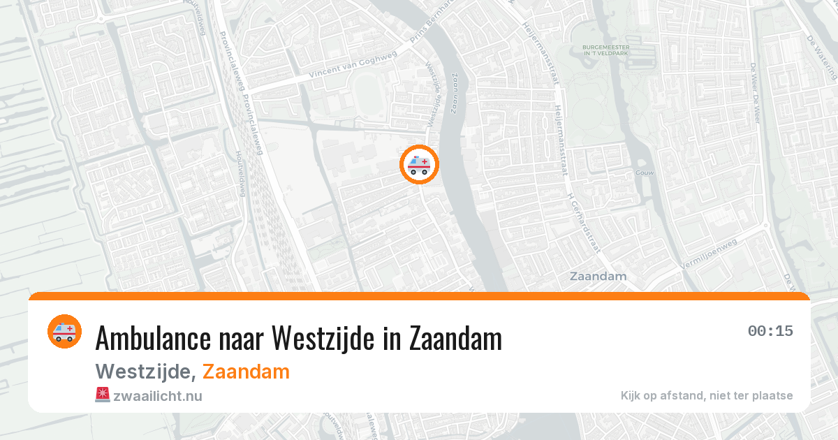 Ambulance naar Westzijde in Zaandam — 24 jul 2026