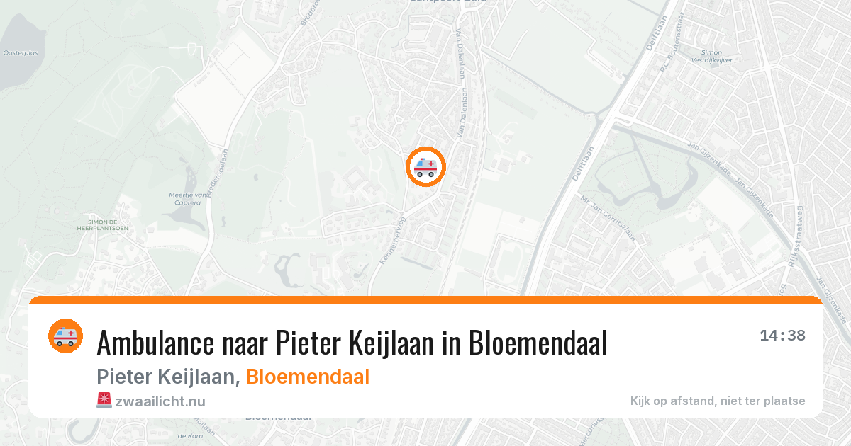 Ambulance naar Pieter Keijlaan in Bloemendaal — 26 jun 2026