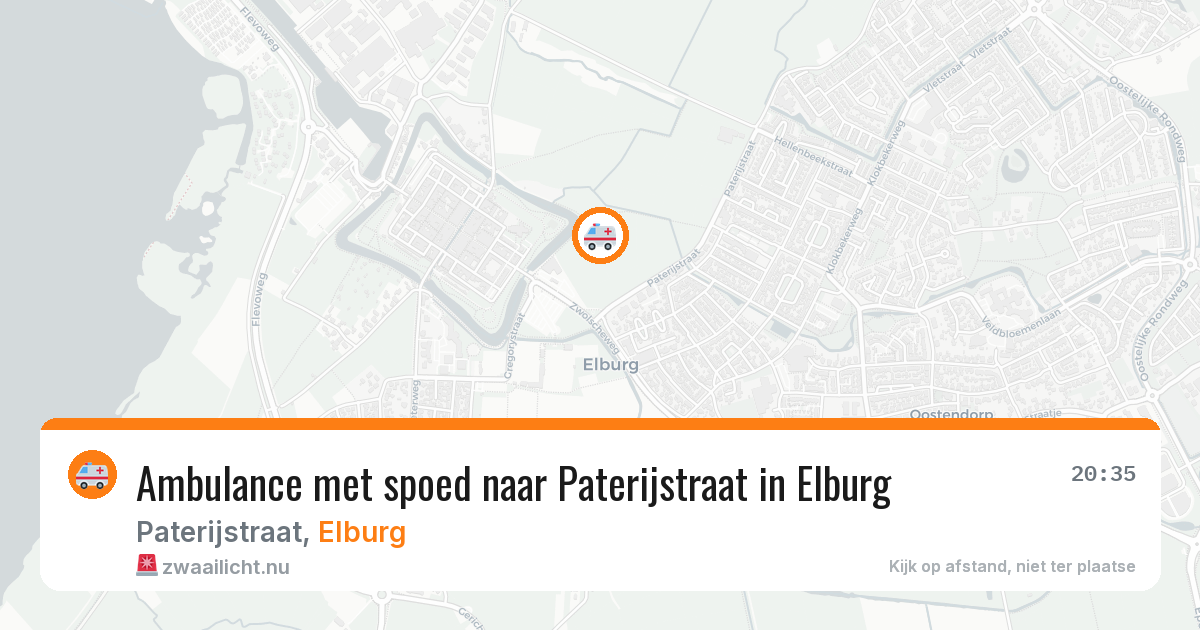 Ambulance met spoed naar Paterijstraat in Elburg — 16 jul 2026