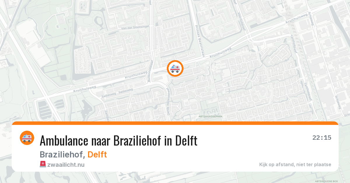 Ambulance naar Braziliehof in Delft — 4 jun 2026