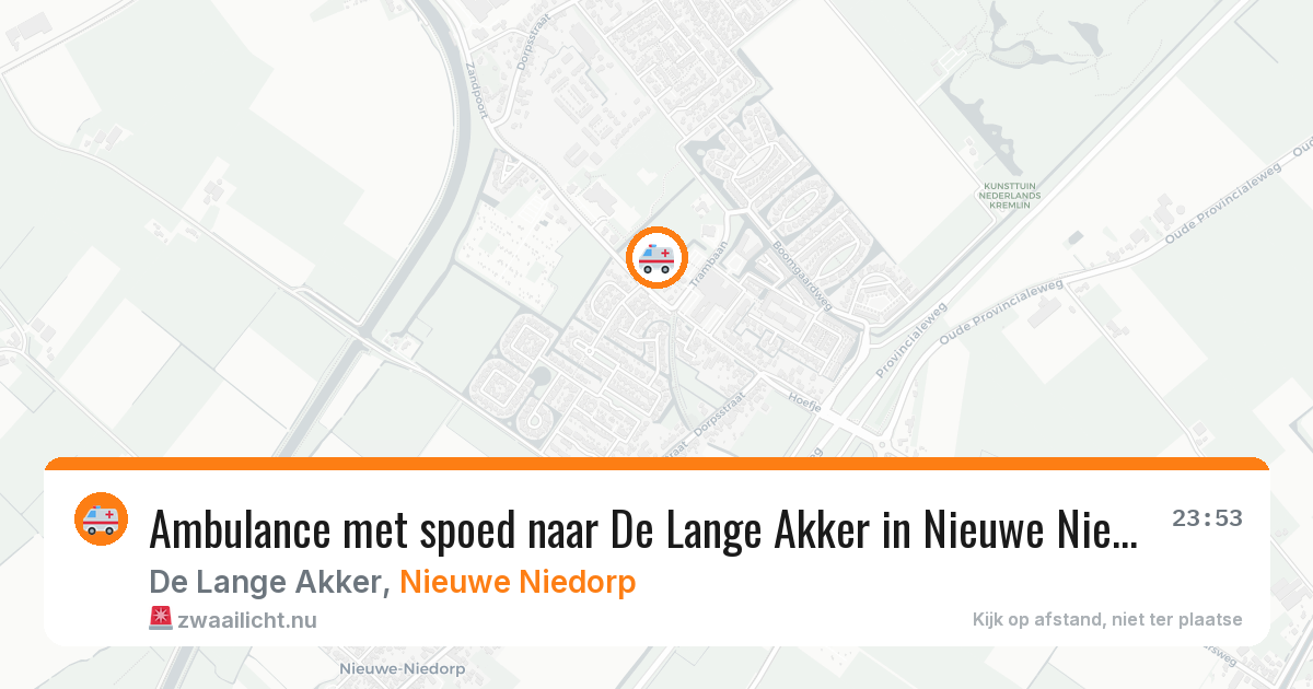 Ambulance met spoed naar De Lange Akker in Nieuwe Niedorp — 9 jul 2026