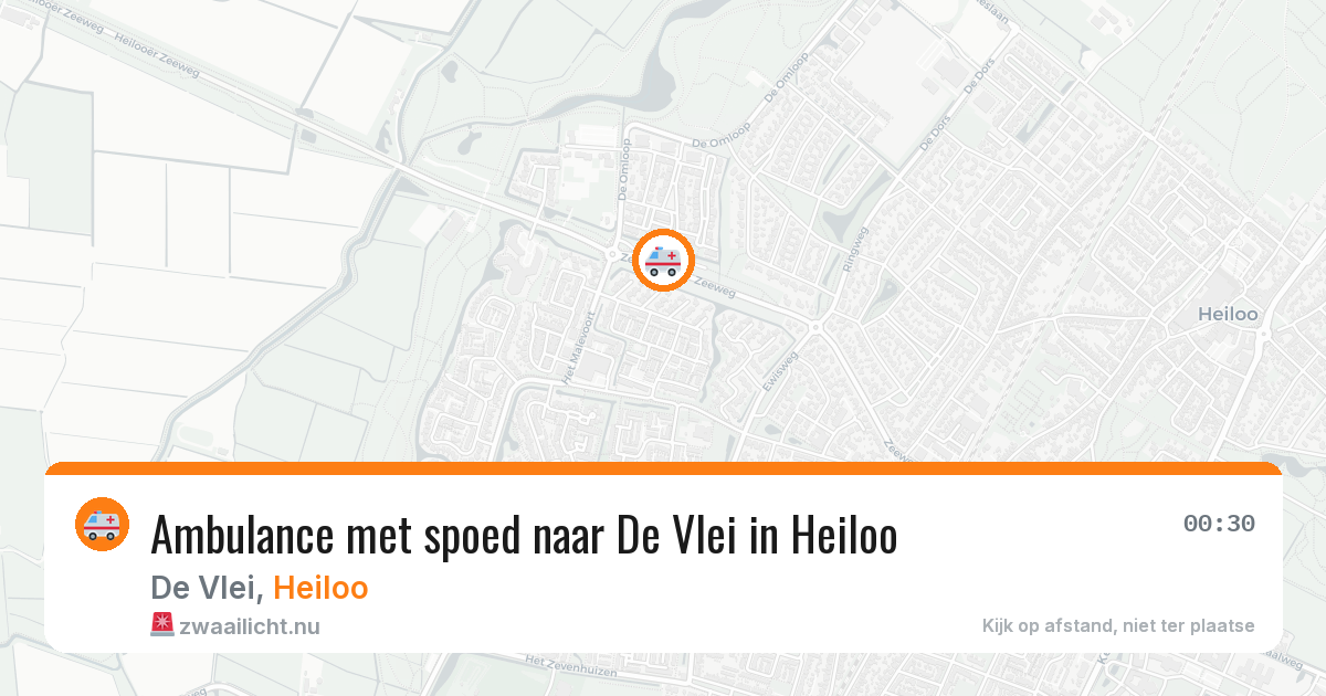 Ambulance met spoed naar De Vlei in Heiloo — 23 apr 2026