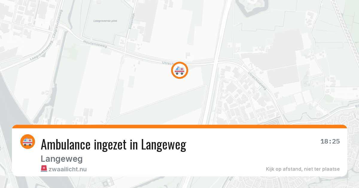 Ambulance ingezet in Langeweg — 15 mei 2026