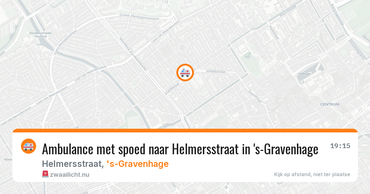 Ambulance met spoed naar Helmersstraat in 's-Gravenhage — 3 jun 2026