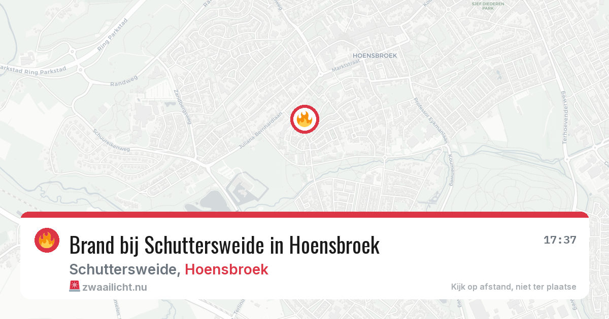 Brand bij Schuttersweide in Hoensbroek — 2 jun 2026