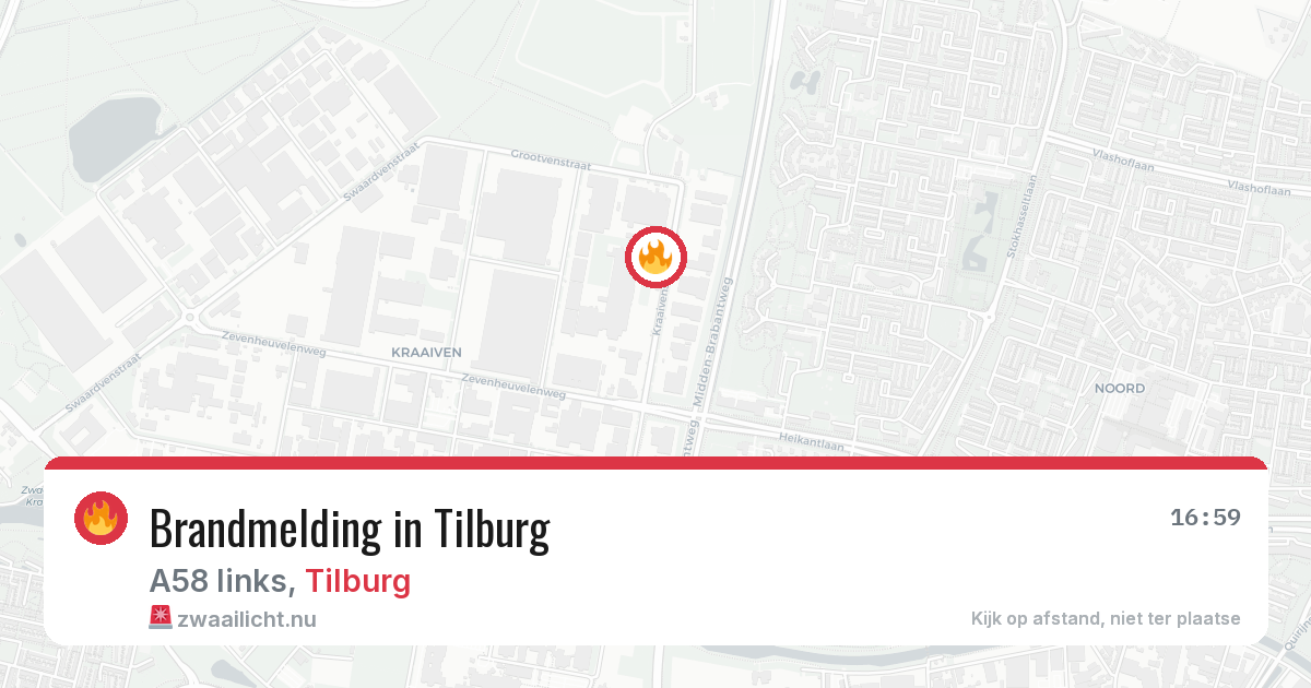 Brandmelding in Tilburg — 11 jul 2026