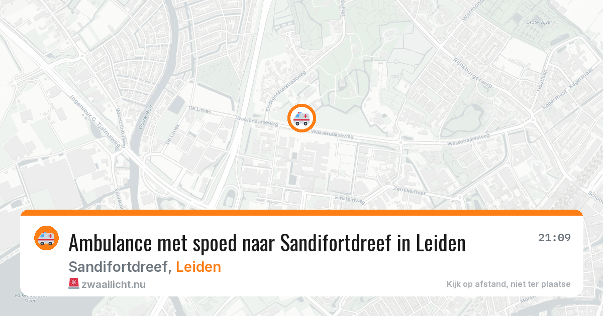 Ambulance met spoed naar Sandifortdreef in Leiden — 17 mrt 2026