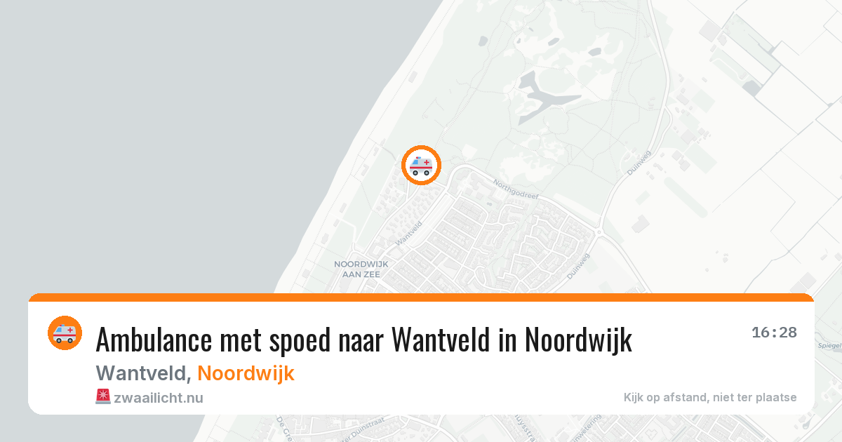 Ambulance met spoed naar Wantveld in Noordwijk — 26 feb 2026