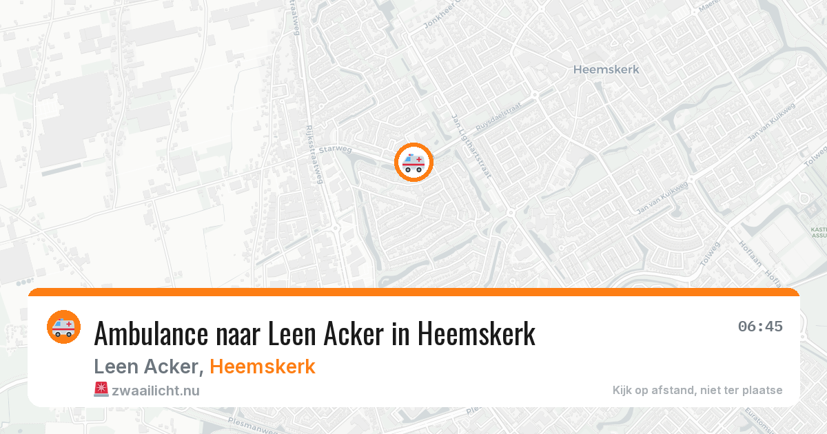 Ambulance naar Leen Acker in Heemskerk — 12 jul 2026