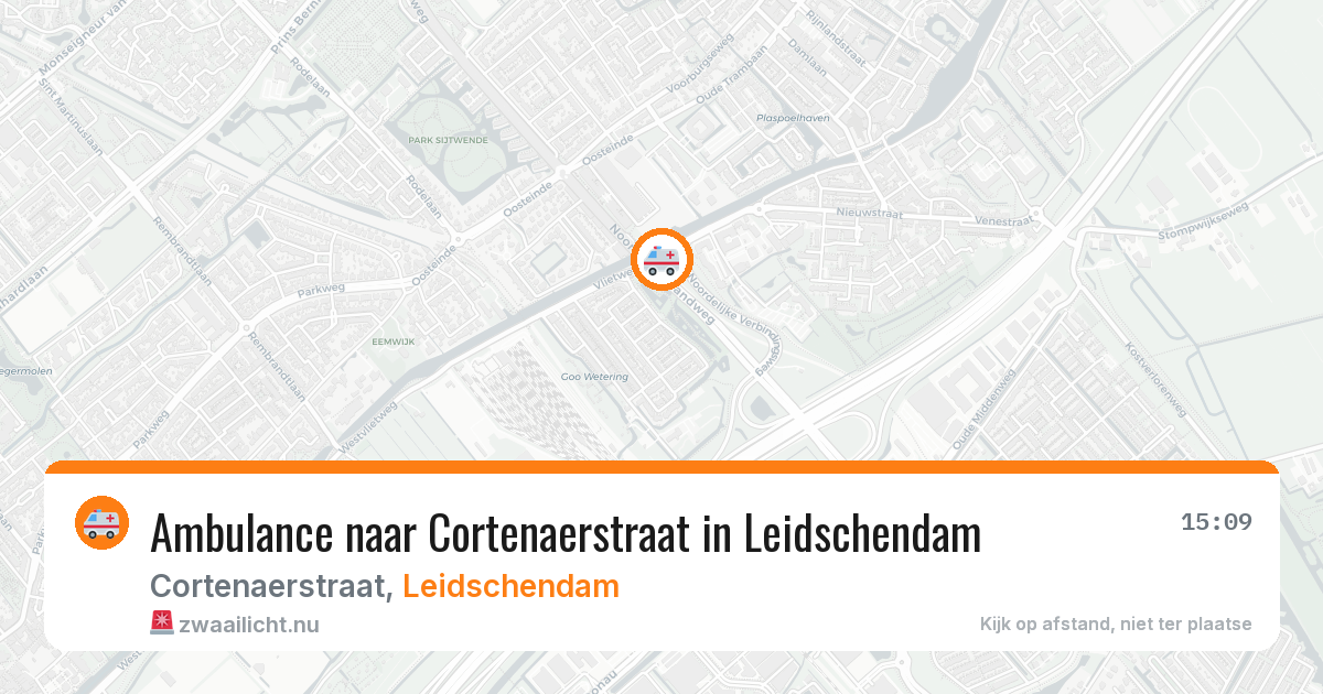 Ambulance naar Cortenaerstraat in Leidschendam — 22 jul 2026