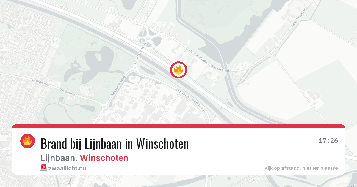 Brand bij Lijnbaan in Winschoten — 31 mei 2026