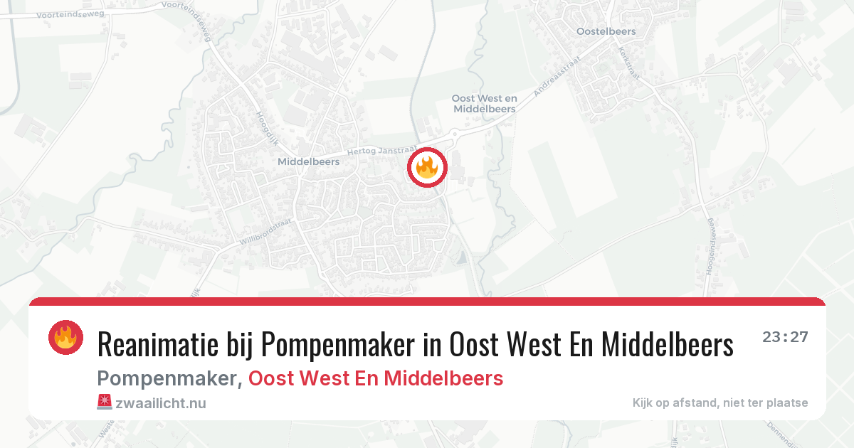 Reanimatie bij Pompenmaker in Oost West En Middelbeers — 13 mei 2026