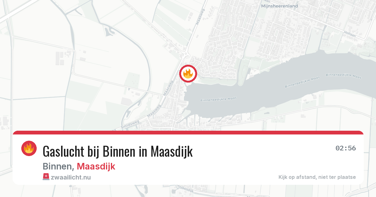 Gaslucht bij Binnen in Maasdijk — 20 jul 2026