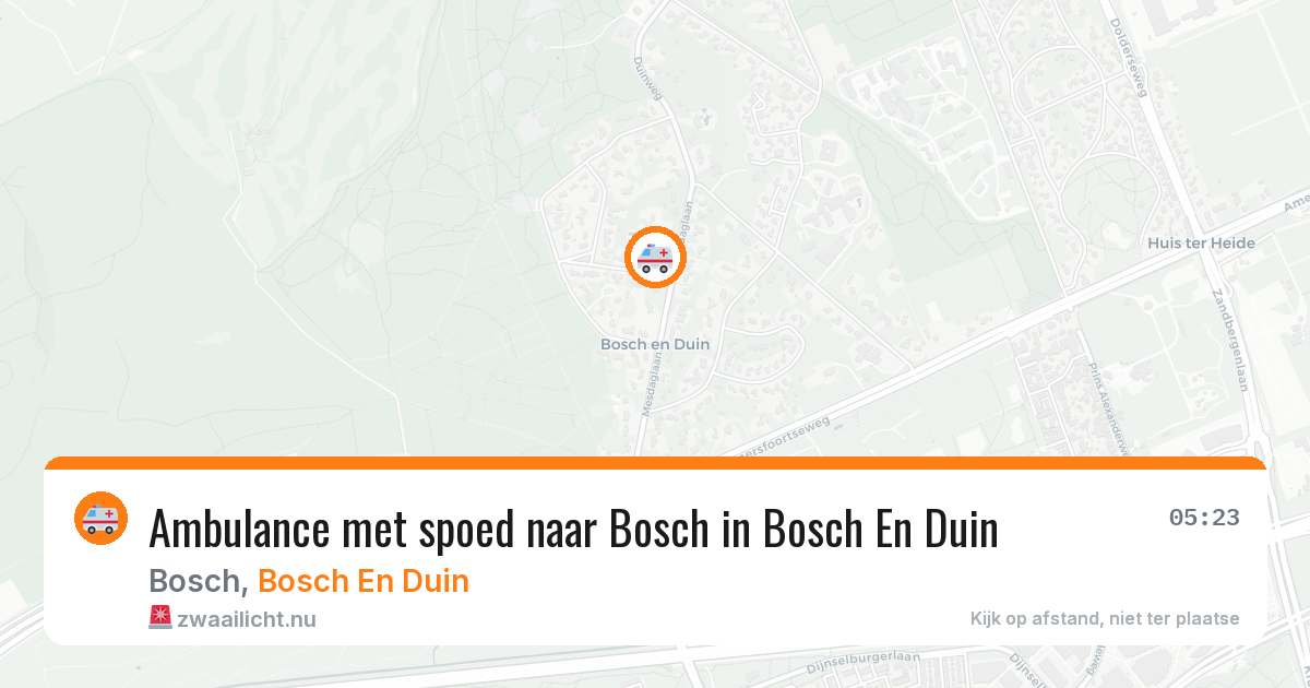 Ambulance met spoed naar Bosch in Bosch En Duin — 25 mrt 2026