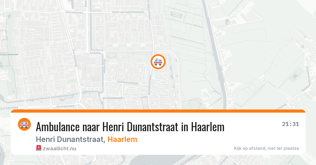 Ambulance naar Henri Dunantstraat in Haarlem — 20 jul 2026