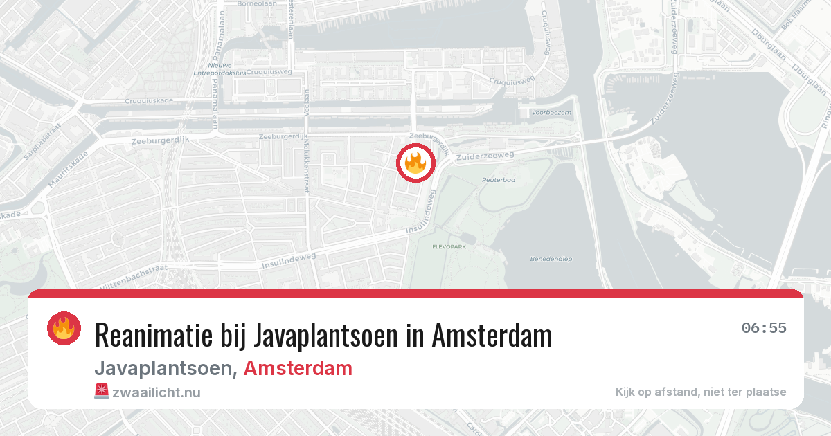Reanimatie bij Javaplantsoen in Amsterdam — 15 mei 2026
