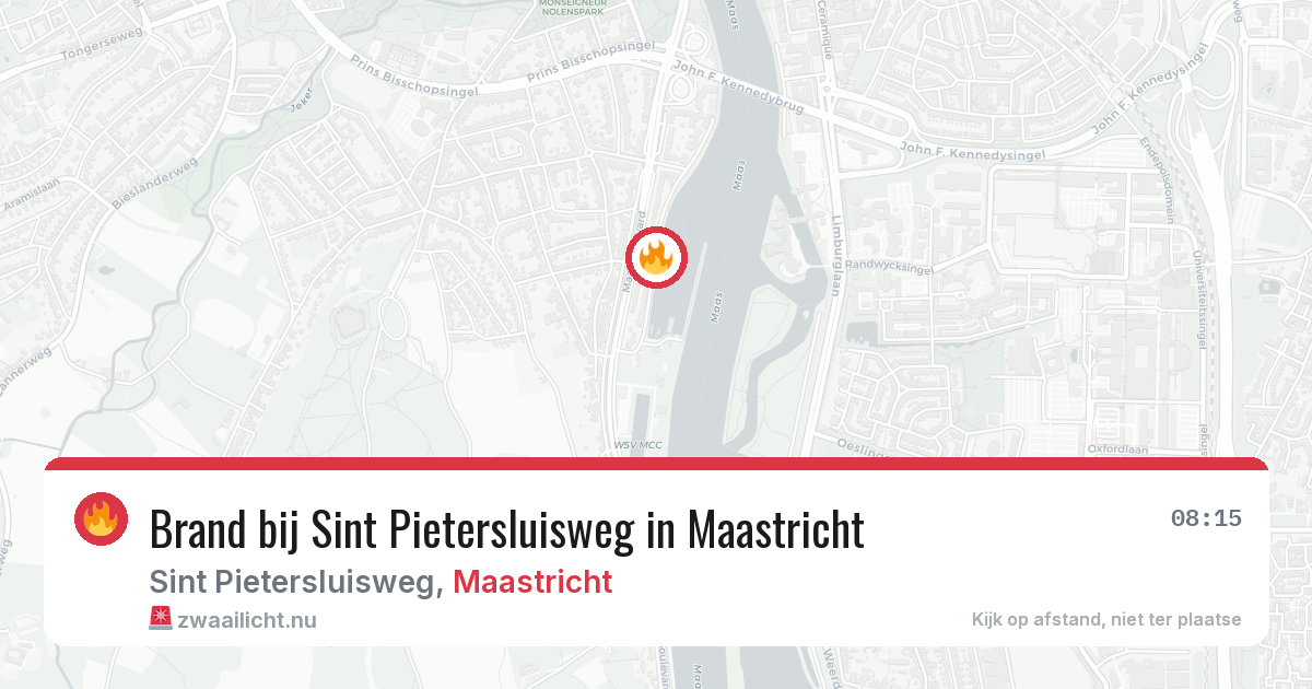 Brand bij Sint Pietersluisweg in Maastricht — 23 jul 2026