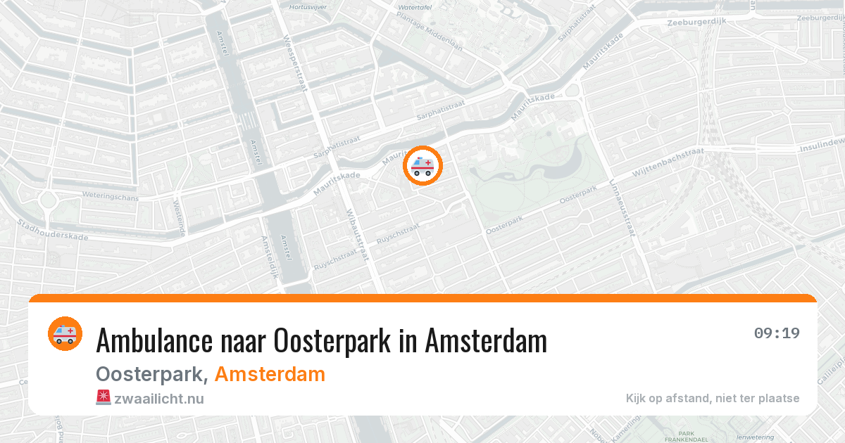 Ambulance naar Oosterpark in Amsterdam — 31 mrt 2026