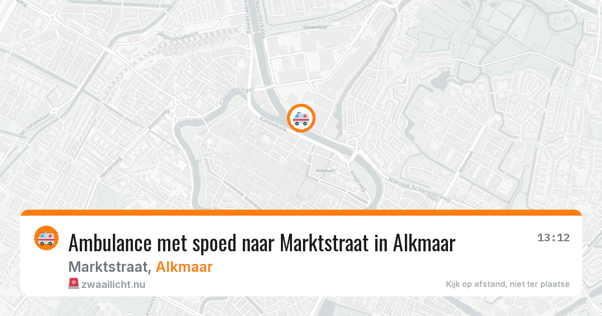 Ambulance met spoed naar Marktstraat in Alkmaar — 1 mei 2026