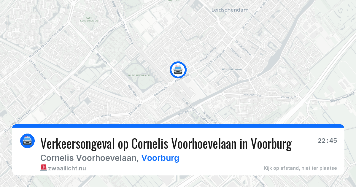 Verkeersongeval op Cornelis Voorhoevelaan in Voorburg — 13 jul 2026