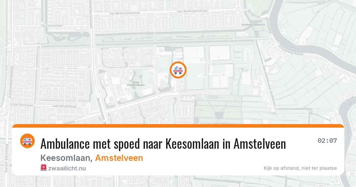 Ambulance met spoed naar Keesomlaan in Amstelveen — 13 jul 2026