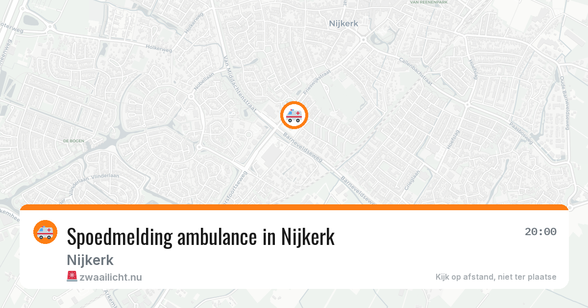 Spoedmelding ambulance in Nijkerk — 31 mei 2026