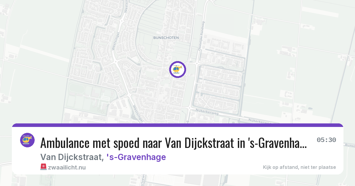 Ambulance met spoed naar Van Dijckstraat in 's-Gravenhage — 15 feb 2026