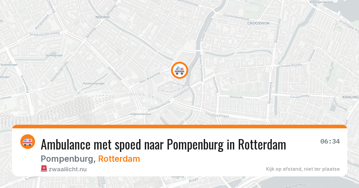Ambulance met spoed naar Pompenburg in Rotterdam — 24 mrt 2026