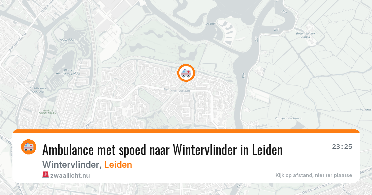 Ambulance met spoed naar Wintervlinder in Leiden — 21 jan 2026