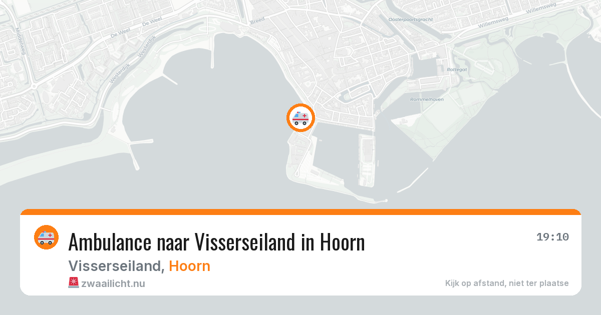 Ambulance naar Visserseiland in Hoorn — 14 mei 2026