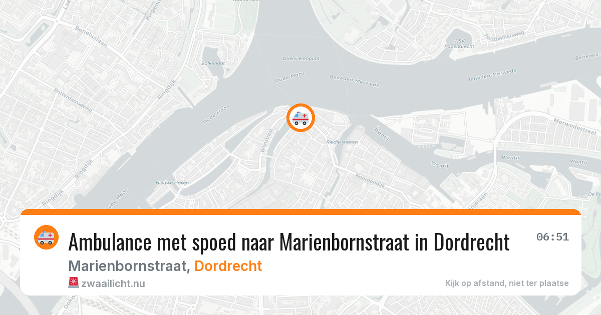 Ambulance met spoed naar Marienbornstraat in Dordrecht — 28 mrt 2026