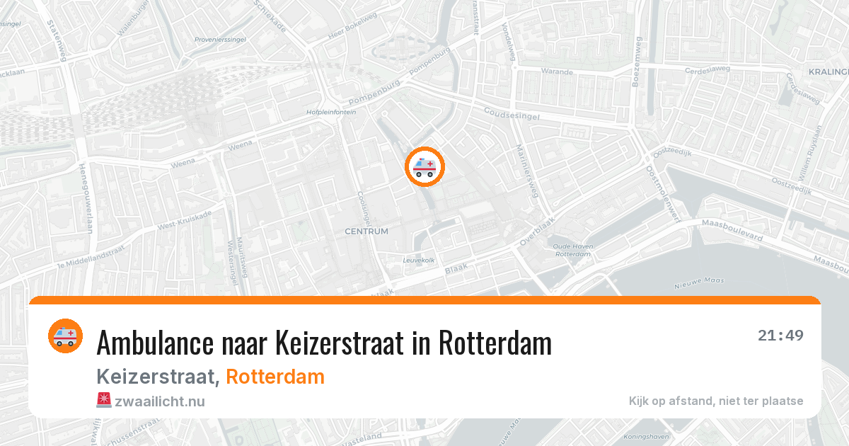 Ambulance naar Keizerstraat in Rotterdam — 19 mrt 2026