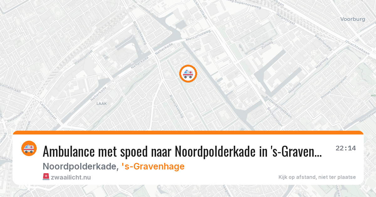 Ambulance met spoed naar Noordpolderkade in 's-Gravenhage — 13 jul 2026