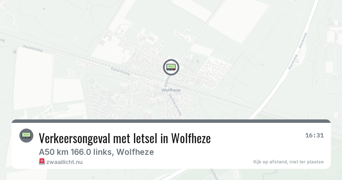 Verkeersongeval met letsel in Wolfheze — 2 mrt 2026