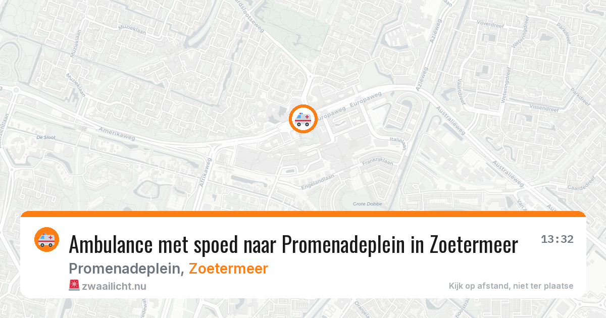 Ambulance met spoed naar Promenadeplein in Zoetermeer — 20 mrt 2026