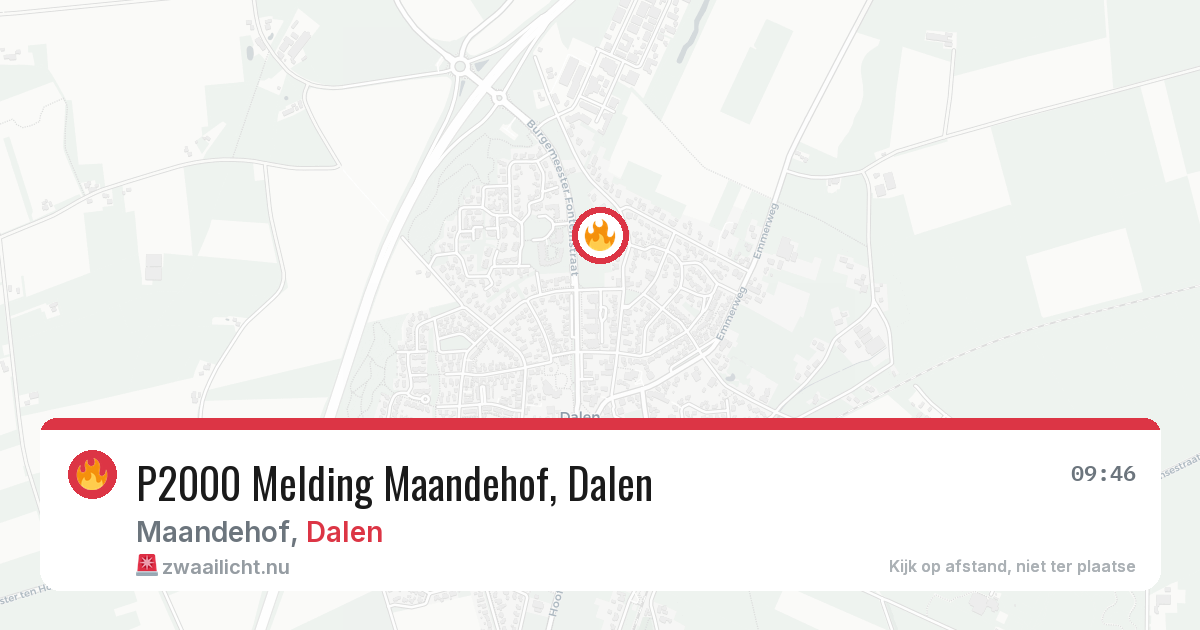 P2000 Melding Maandehof, Dalen — 28 mei 2026