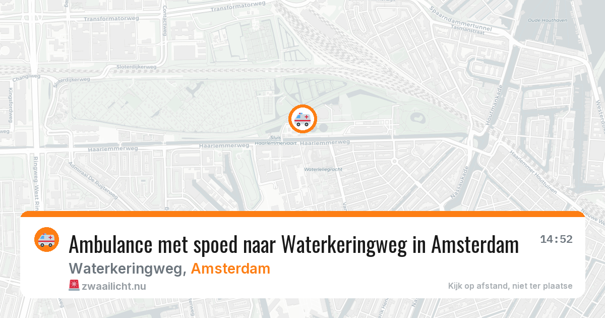 Ambulance met spoed naar Waterkeringweg in Amsterdam — 13 jul 2026