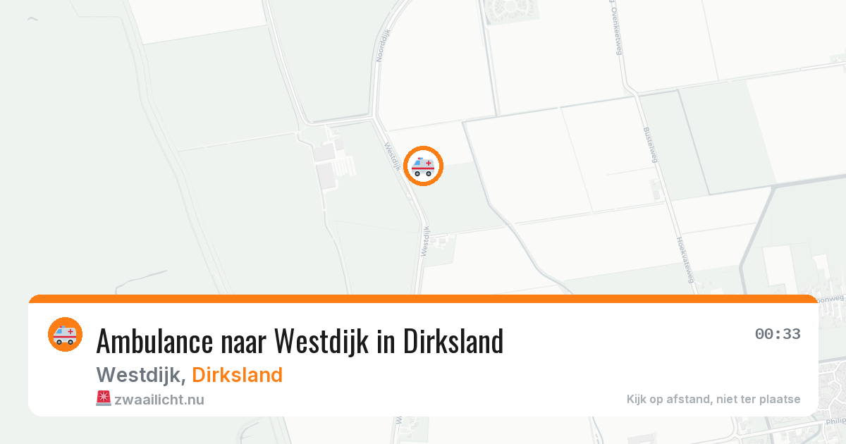 Ambulance naar Westdijk in Dirksland — 19 jul 2026